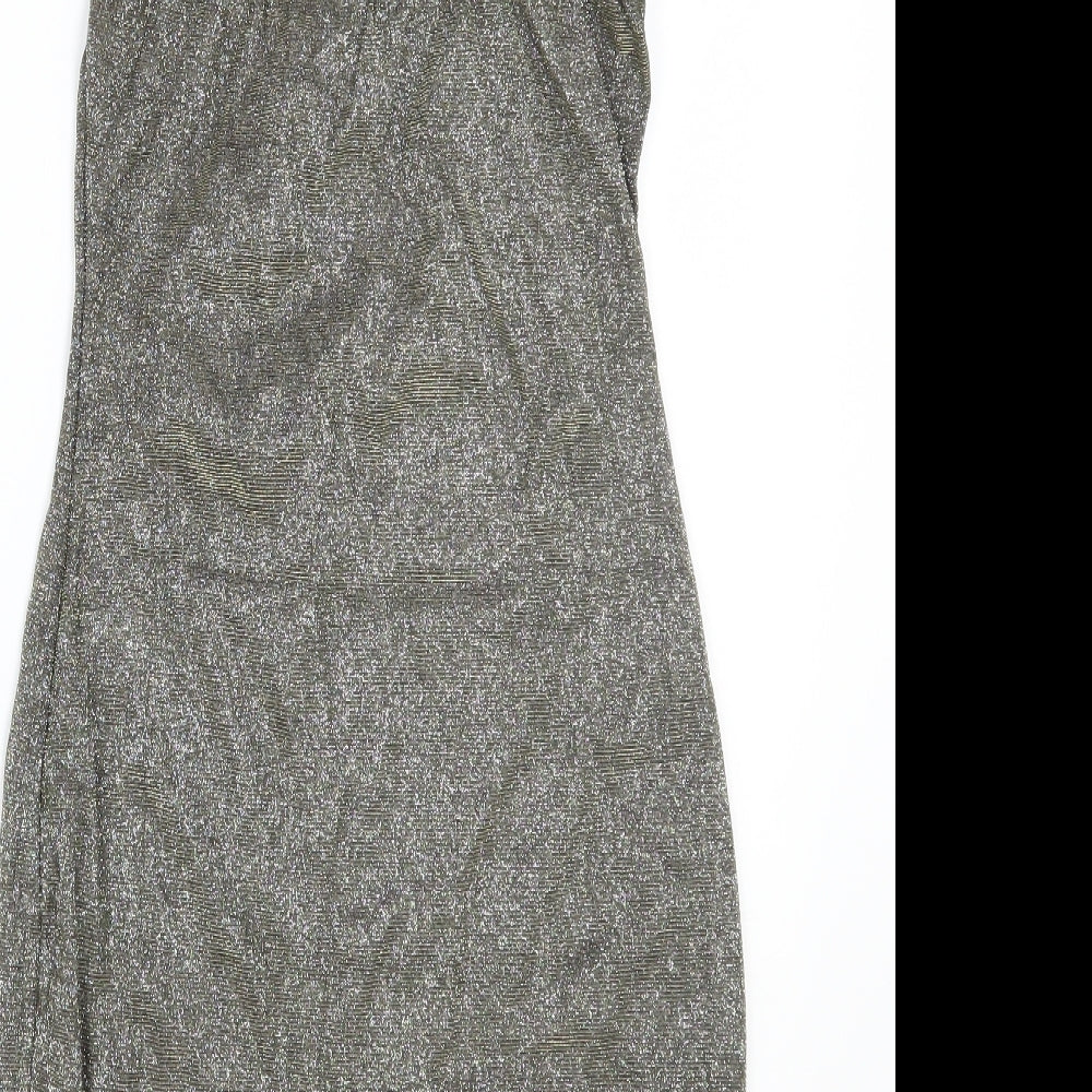 PRETTYLITTLETHING Womens Gold   A-Line  Size 10