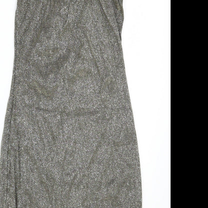 PRETTYLITTLETHING Womens Gold   A-Line  Size 10