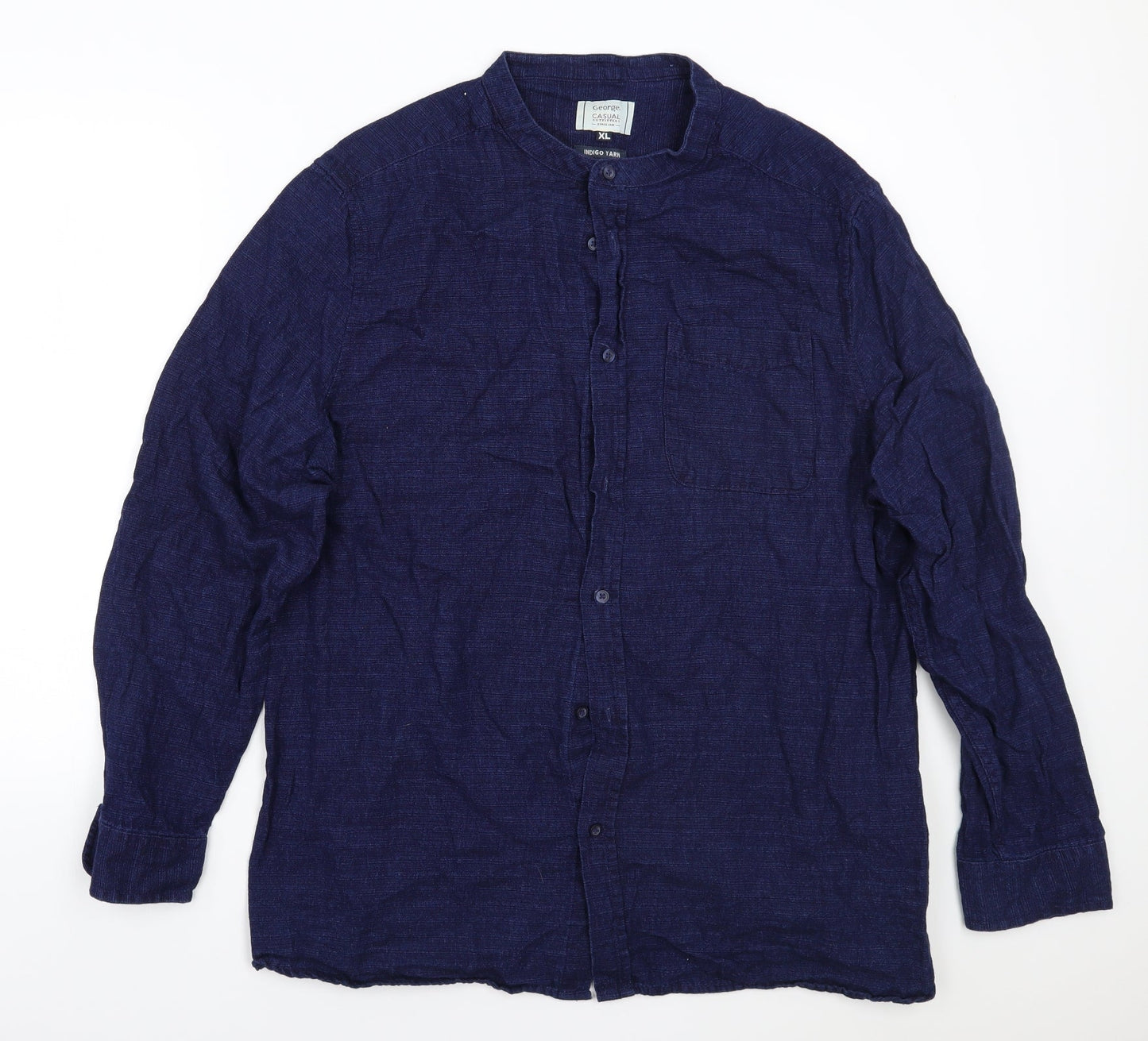George Mens Blue    Button-Up Size XL