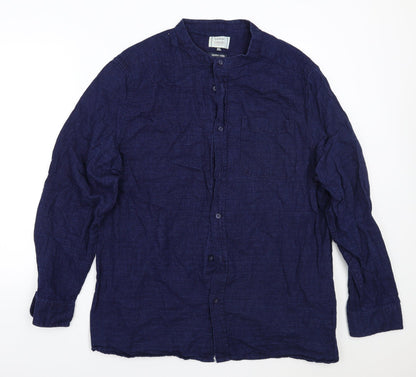 George Mens Blue    Button-Up Size XL
