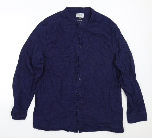 George Mens Blue    Button-Up Size XL