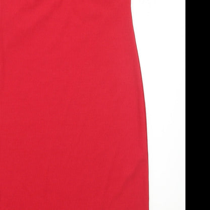 PRETTYLITTLETHING Womens Red  Rayon A-Line  Size 12