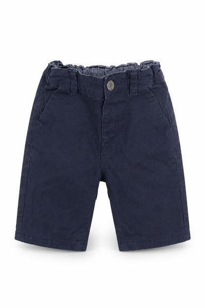 Front view of Primark boys’ blue cargo trousers, size 12, months