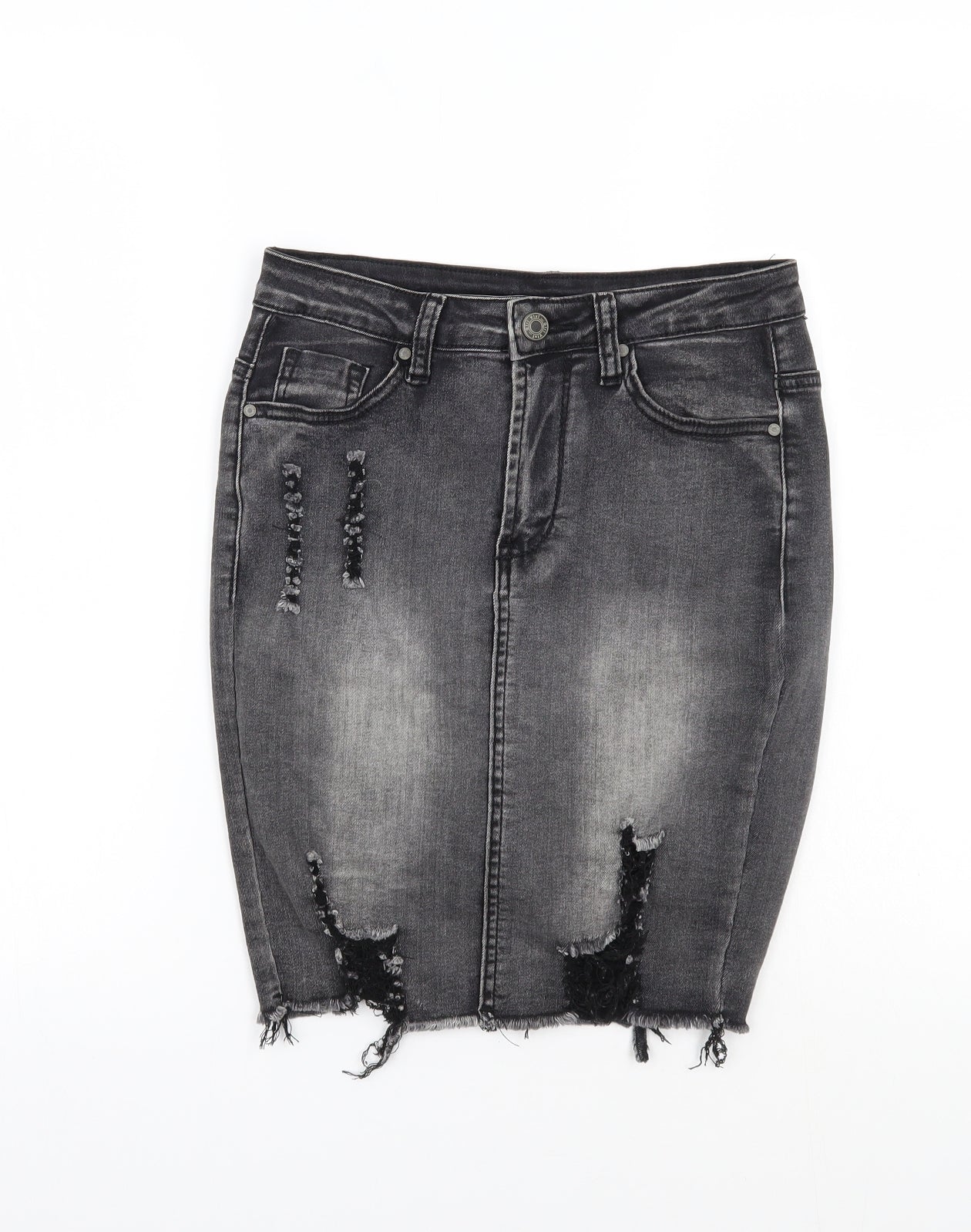 Girl vivi Womens Grey   A-Line Skirt Size 8