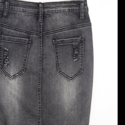 Girl vivi Womens Grey   A-Line Skirt Size 8