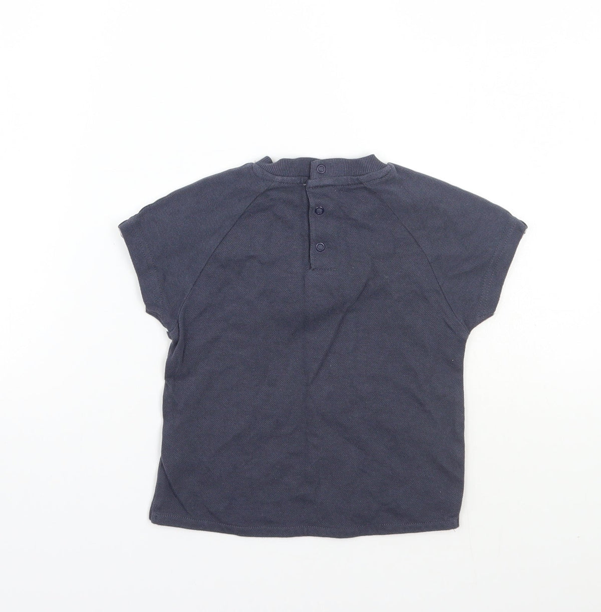 Back view of Nutmeg boys’ grey basic t-shirt, size 12, months