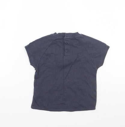 Back view of Nutmeg boys’ grey basic t-shirt, size 12, months