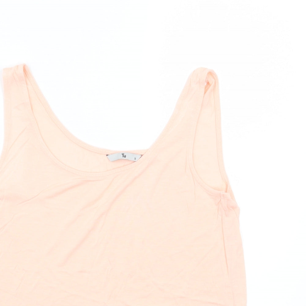 TU Womens Pink   Basic T-Shirt Size 12