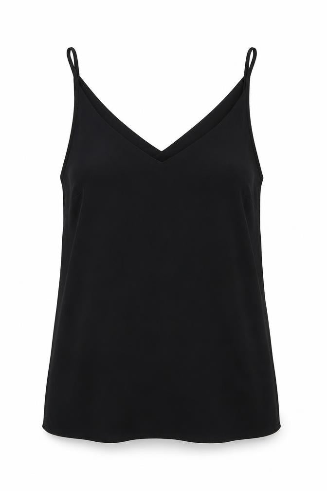 Womens UK Size 10 Papaya Black Basic Tank