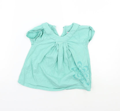 Little Spirit Baby Green Floral  A-Line  Size 9-12 Months