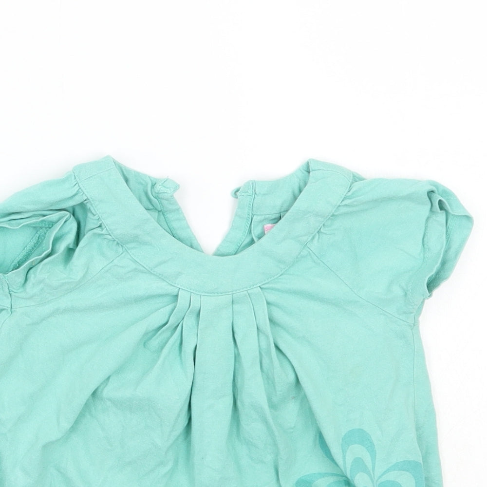 Little Spirit Baby Green Floral  A-Line  Size 9-12 Months