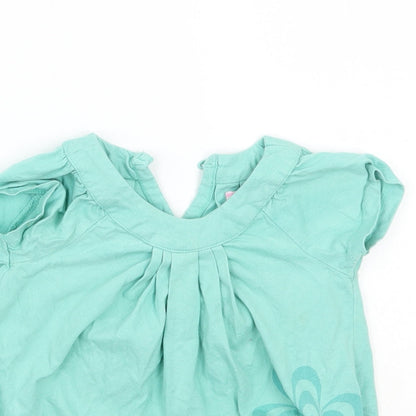 Little Spirit Baby Green Floral  A-Line  Size 9-12 Months