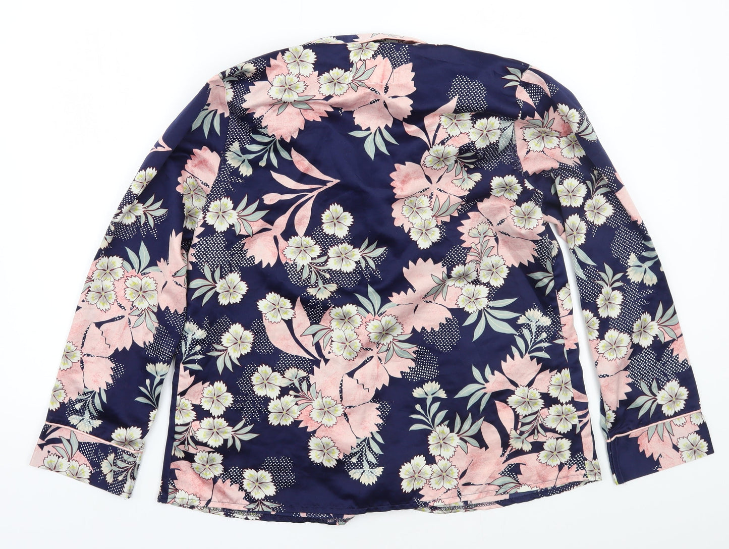 Matalan Womens Blue Floral  Kaftan Pyjama Top Size M
