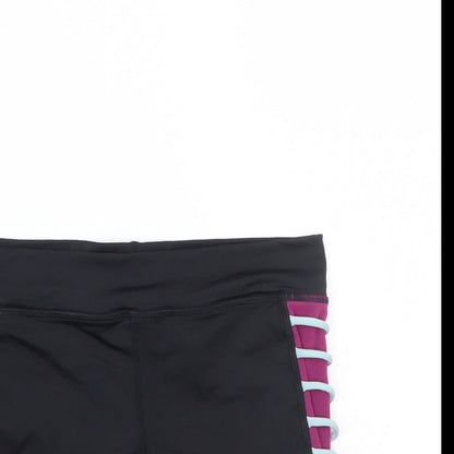 Capezio Womens Black   Sweat Shorts Size XS