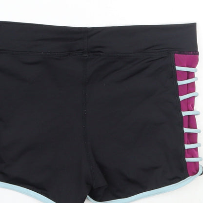 Capezio Womens Black   Sweat Shorts Size XS