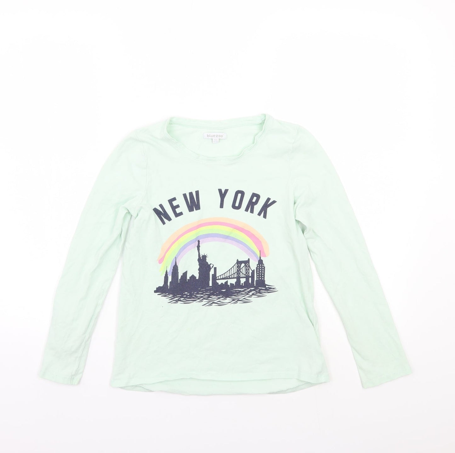 Blue Zoo Girls Green   Basic T-Shirt Size 12 Years
