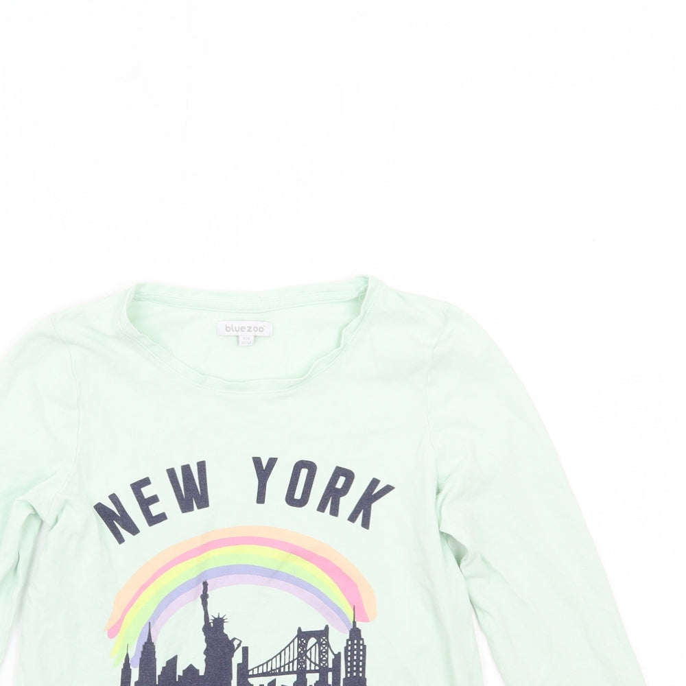 Blue Zoo Girls Green   Basic T-Shirt Size 12 Years