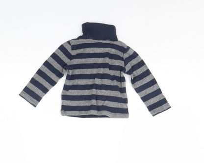 Mini Rebel Baby Blue Striped  Pullover Jumper Size 9-12 Months