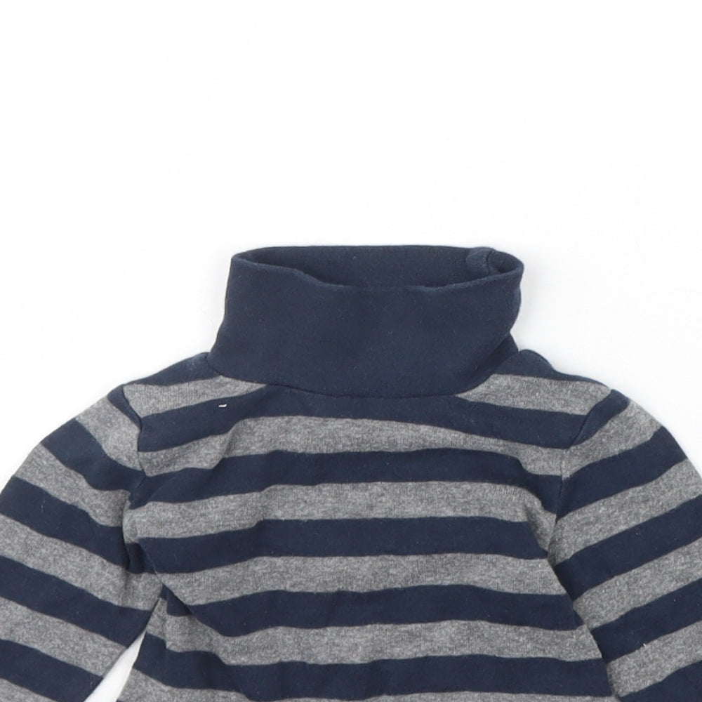 Mini Rebel Baby Blue Striped  Pullover Jumper Size 9-12 Months