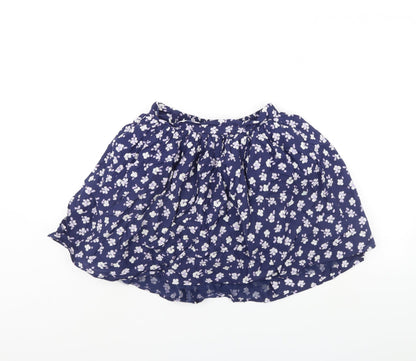 George Girls Blue Floral  Flare Skirt Size 12 Years