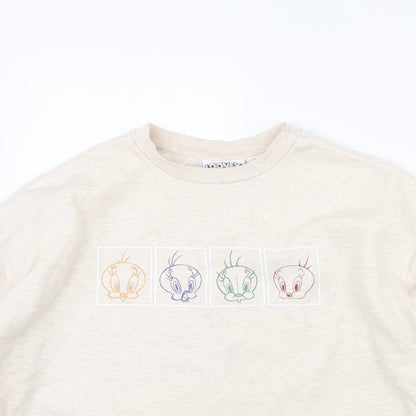 Looney Toons Womens Beige   Pullover Jumper Size XS  - Looney Tunes