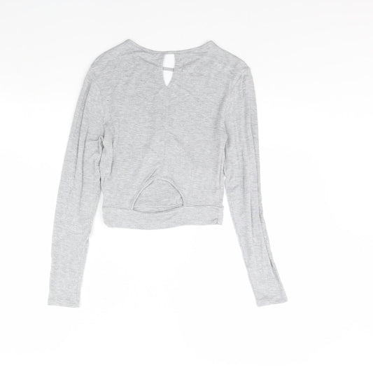Womens UK Size S NEXT Grey Basic Blouse