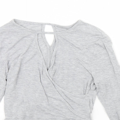 Womens UK Size S NEXT Grey Basic Blouse