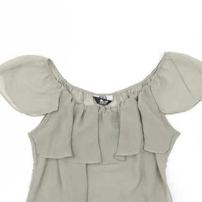 Womens UK Size 10 K&D Green Basic Blouse