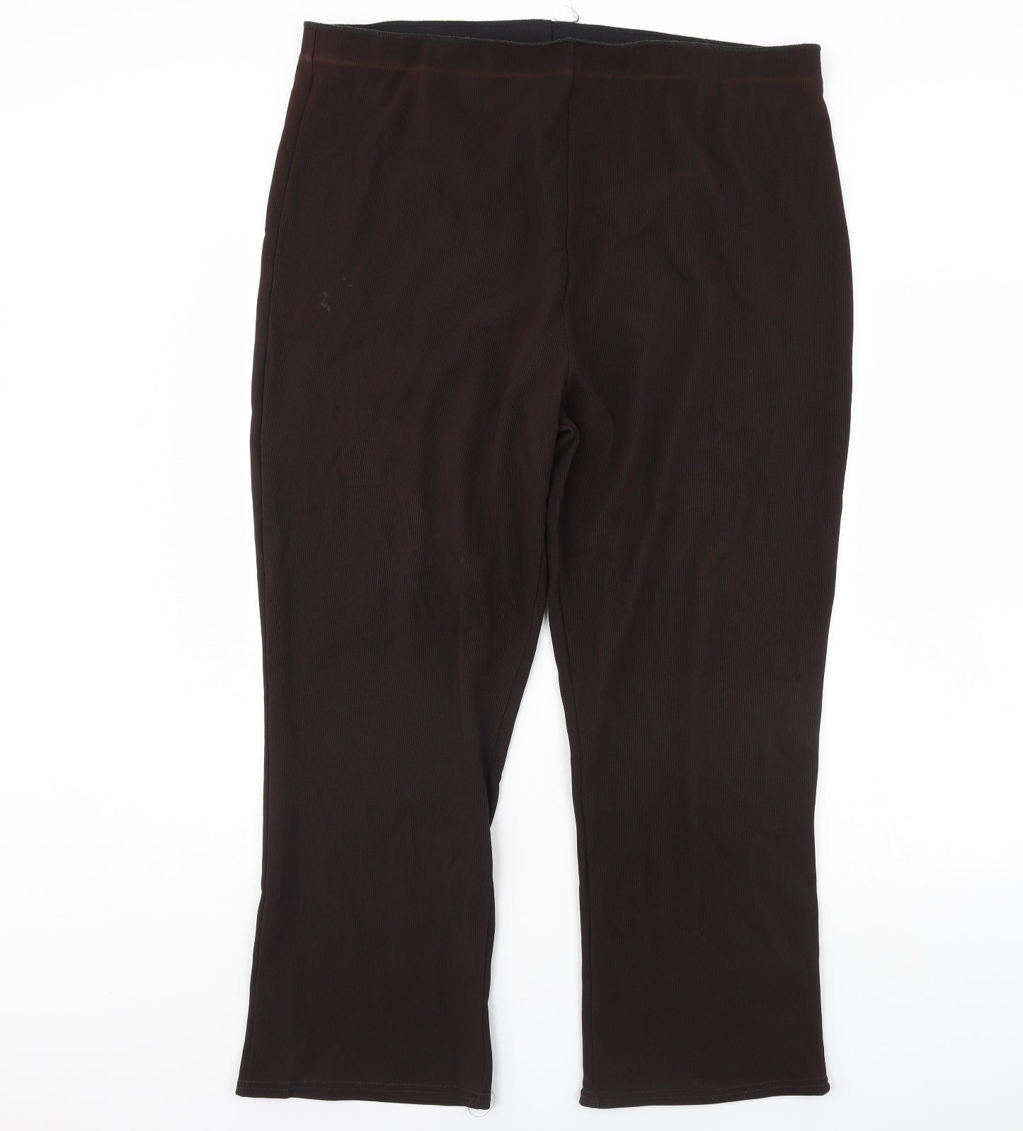 Womens UK Size 22 Preworn Regular Fit  Brown Trousers