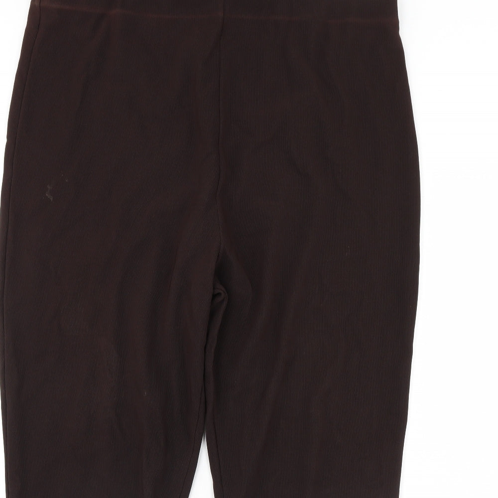 Womens UK Size 22 Preworn Regular Fit  Brown Trousers
