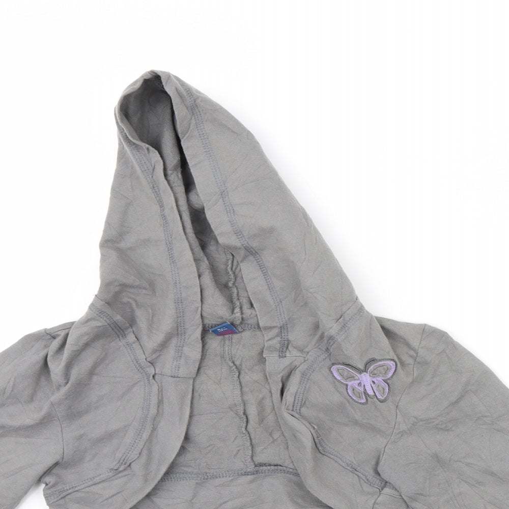 Close-up detail of Tu girls’ grey jacket, size 9, years