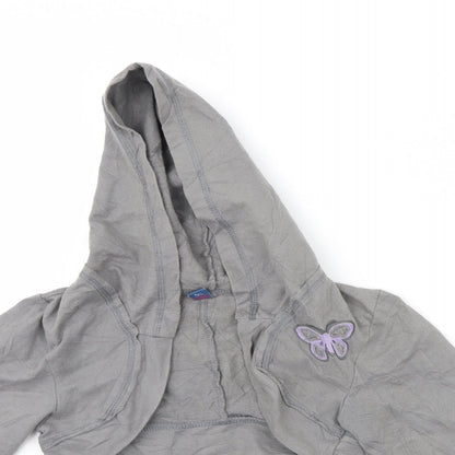 Close-up detail of Tu girls’ grey jacket, size 9, years