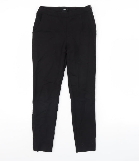 Womens UK Size 8 ASOS Regular Fit Dress Pants Black Trousers