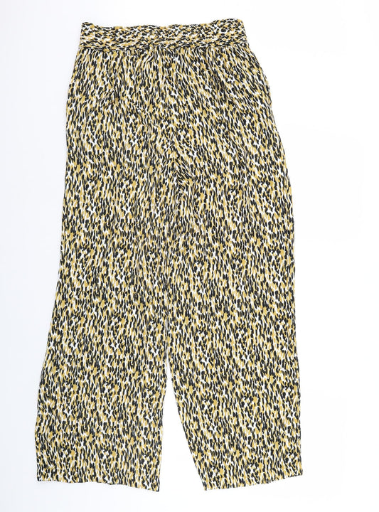 m&s Womens Multicoloured Animal Print  Trousers  Size 14 L29 in