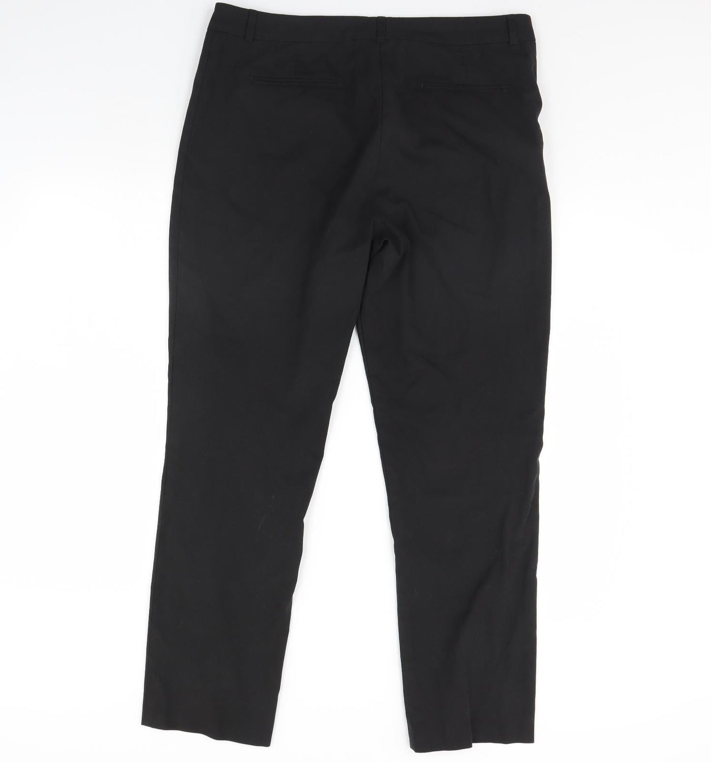 Womens UK Size 34 in Preworn Regular Fit Dress Pants Black Trousers