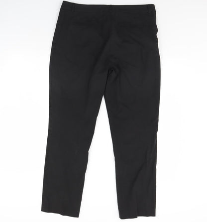 Womens UK Size 34 in Preworn Regular Fit Dress Pants Black Trousers