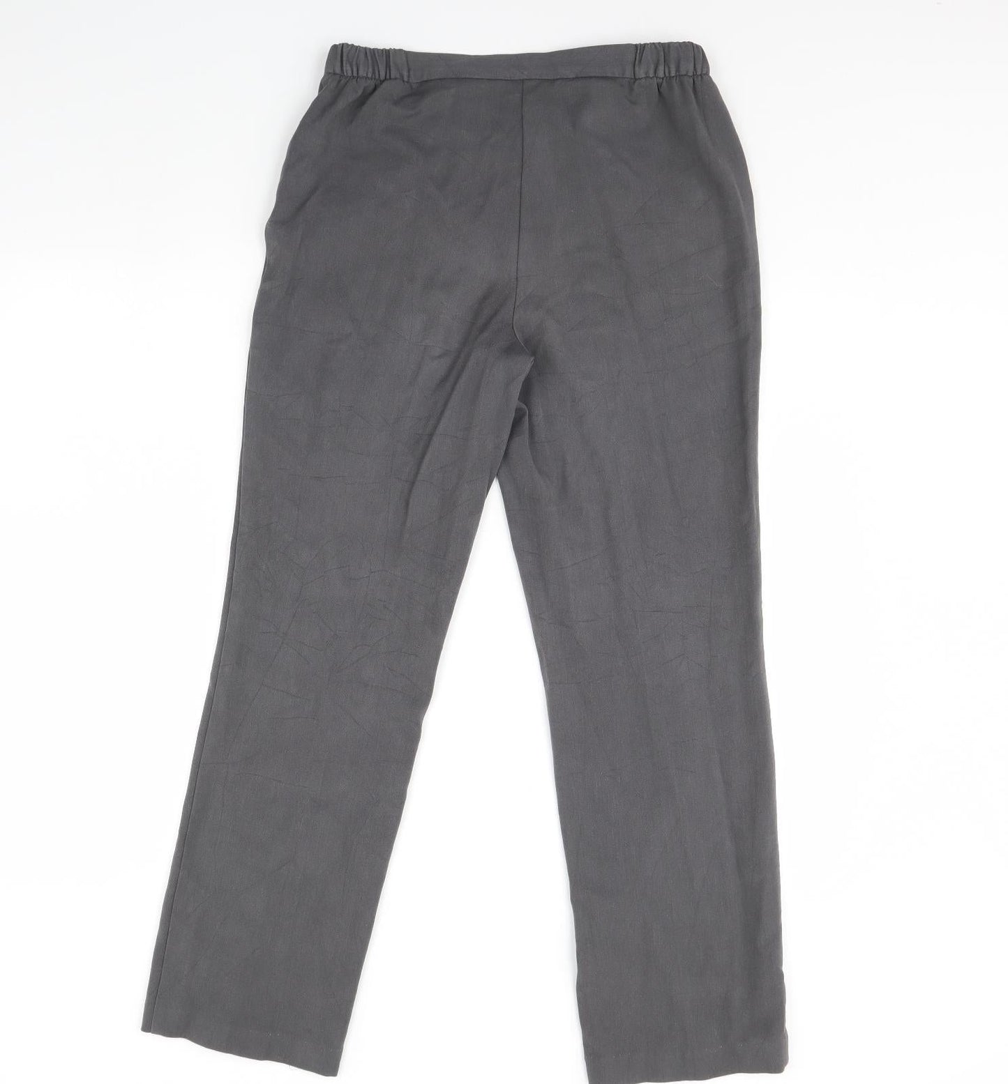 Womens UK Size 10 m&s Regular Fit Dress Pants Grey Trousers