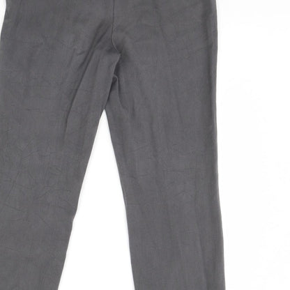Womens UK Size 10 m&s Regular Fit Dress Pants Grey Trousers