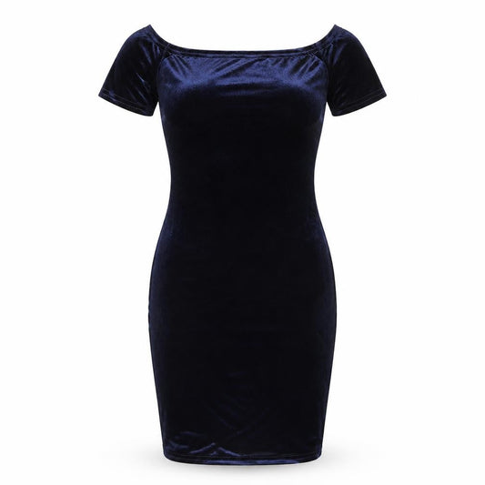 Boohoo Womens Blue  Velour Bodycon  Size 6