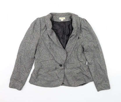 Monsoon Womens Grey   Jacket Blazer Size 16  - Shoulder Pads