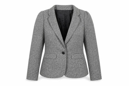 Monsoon Womens Grey   Jacket Blazer Size 16  - Shoulder Pads