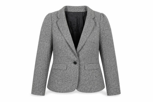 Monsoon Womens Grey   Jacket Blazer Size 16  - Shoulder Pads