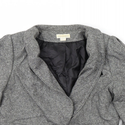 Monsoon Womens Grey   Jacket Blazer Size 16  - Shoulder Pads