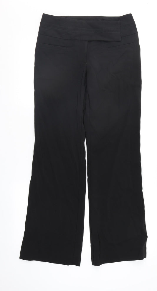 Womens UK Size 8 River Island Regular Fit  Black Trousers