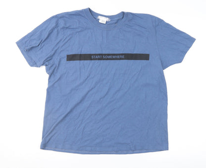 Cooperative Mens Blue    T-Shirt Size S