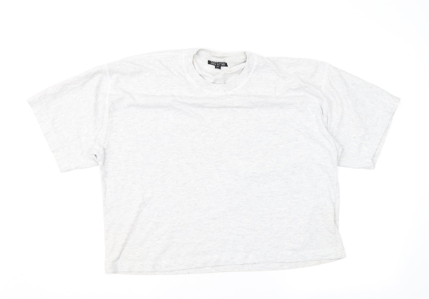 Womens UK Size S Topshop Grey Basic T-Shirt