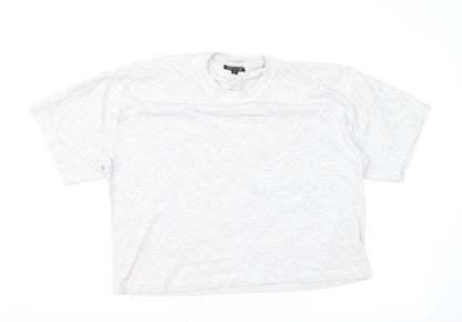 Womens UK Size S Topshop Grey Basic T-Shirt