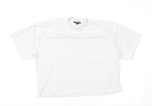Womens UK Size S Topshop Grey Basic T-Shirt