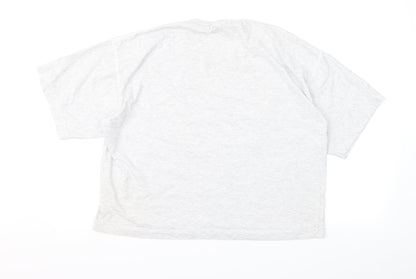 Womens UK Size S Topshop Grey Basic T-Shirt