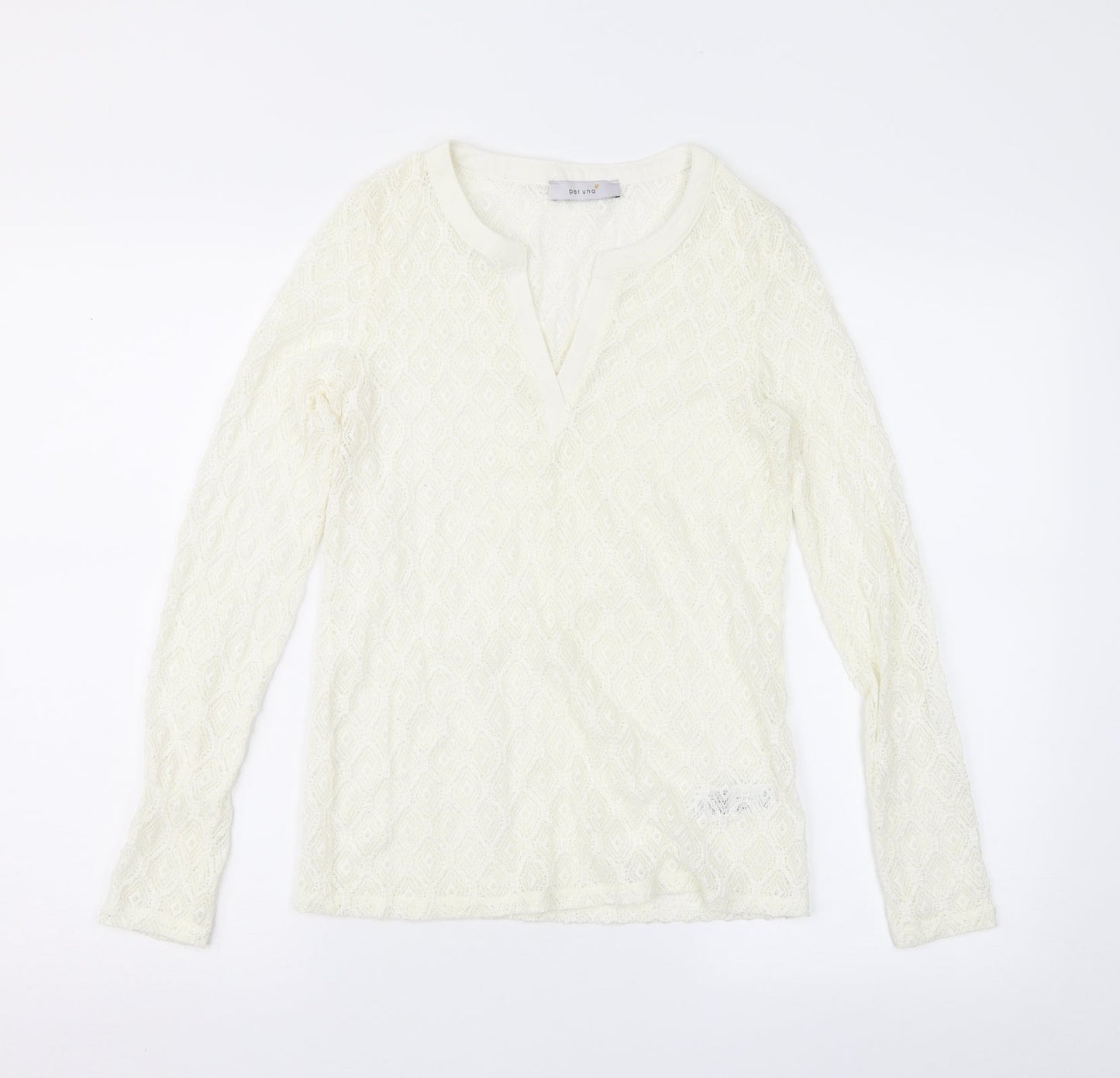 Womens UK Size 10 Per Una Ivory Basic Blouse